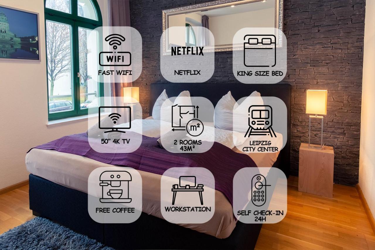 Feelgoodflats Design Apartment In City Center, Central Station Close With Netflix Und Workplace Leipzig Eksteriør bilde